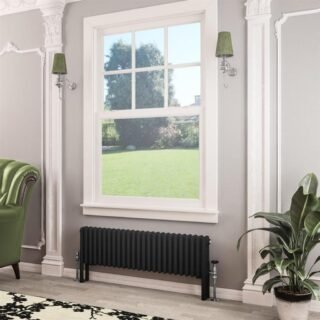 Eastbrook Imperia 3 Column Radiator - Matt Black - Image 2