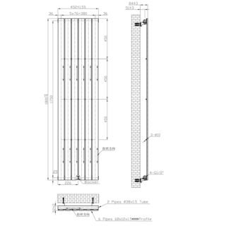 Eastbrook Warrington Type10 Designer Radiator - Brushed Brass - Image 15