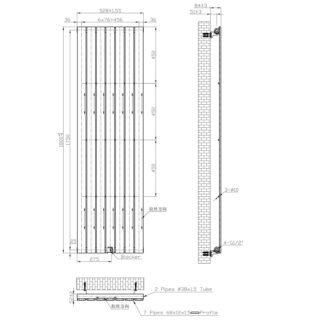Eastbrook Warrington Type10 Designer Radiator - Brushed Brass - Image 16