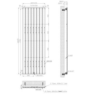 Eastbrook Warrington Type10 Designer Radiator - Brushed Brass - Image 17