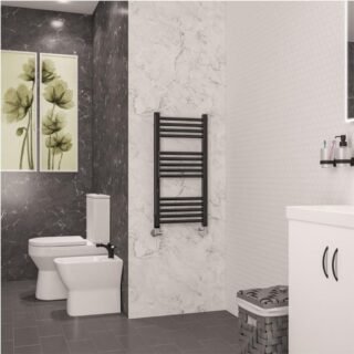 Eastbrook Wendover Straight Heated Towel Rail - Black Gold - Image 2