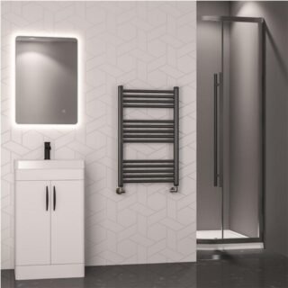 Eastbrook Wendover Straight Heated Towel Rail - Brushed Gunmetal - Image 3