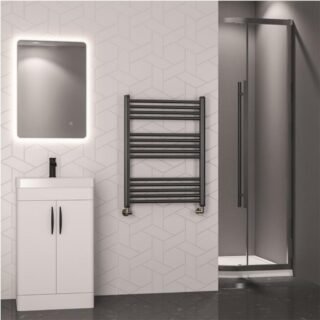 Eastbrook Wendover Straight Heated Towel Rail - Brushed Gunmetal - Image 4