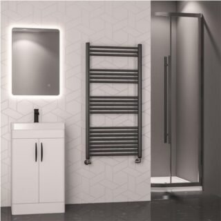 Eastbrook Wendover Straight Heated Towel Rail - Brushed Gunmetal - Image 7