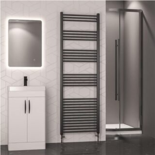 Eastbrook Wendover Straight Heated Towel Rail - Brushed Gunmetal - Image 10