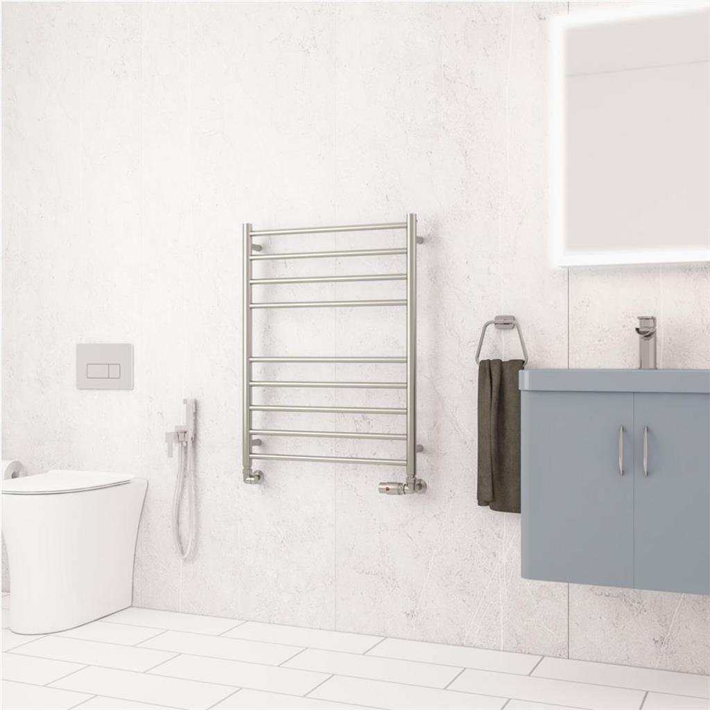 Eastbrook Violla II Stainless Steel Heated Towel Rail - Brushed - Image 3