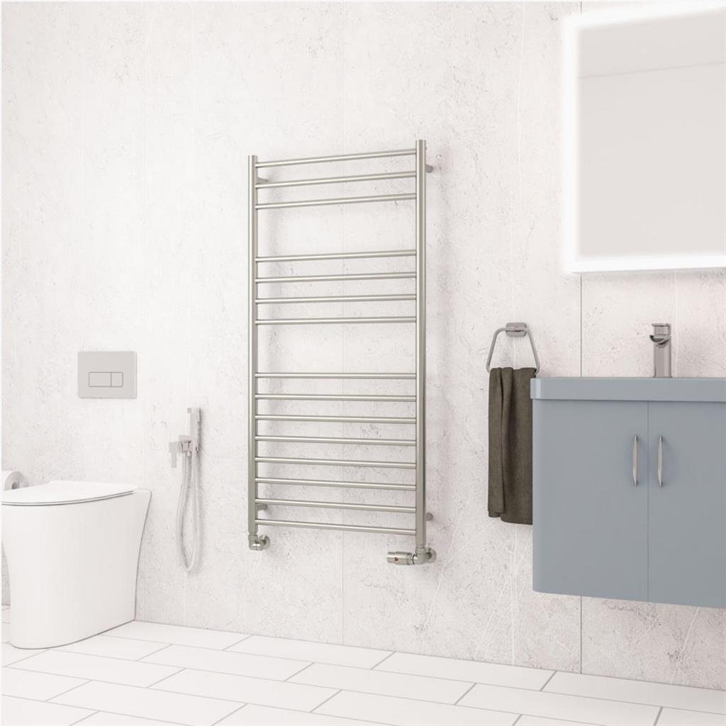 Eastbrook Violla II Stainless Steel Heated Towel Rail - Brushed - Image 5