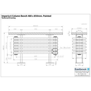Eastbrook Imperia 6 Column Bench Radiator - Matt Black - Image 5
