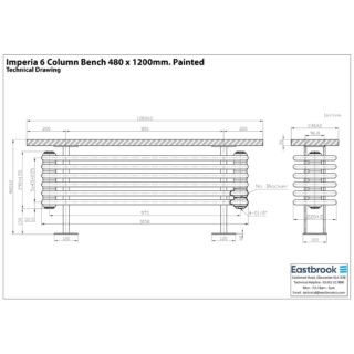 Eastbrook Imperia 6 Column Bench Radiator - Matt Black - Image 6