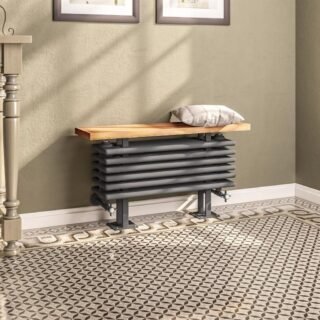 Eastbrook Imperia 6 Column Bench Radiator - Matt Anthracite - Image 2