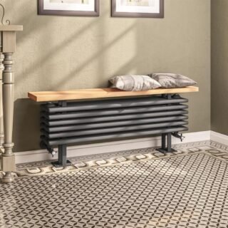 Eastbrook Imperia 6 Column Bench Radiator - Matt Anthracite - Image 3