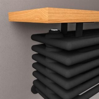 Eastbrook Imperia 6 Column Bench Radiator - Matt Black - Image 4