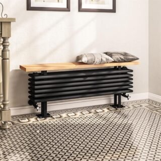 Eastbrook Imperia 6 Column Bench Radiator - Matt Black - Image 3