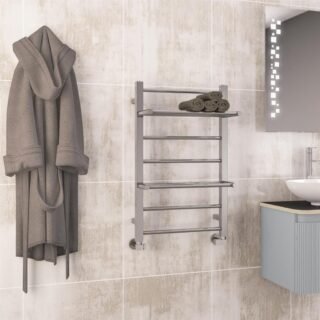 Eastbrook Velino Stainless Steel Heated Towel Rail - Polished Mirror - Image 2