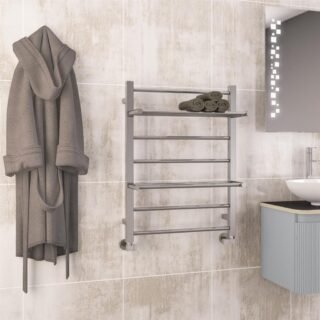 Eastbrook Velino Stainless Steel Heated Towel Rail - Polished Mirror - Image 3