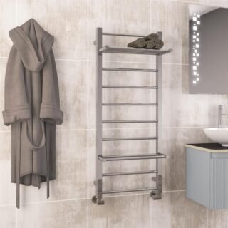 Eastbrook Velino Stainless Steel Heated Towel Rail - Polished Mirror - Image 4