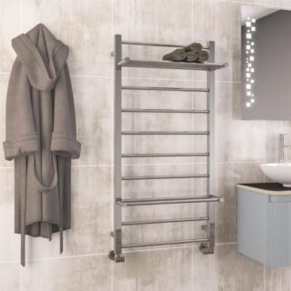 Eastbrook Velino Stainless Steel Heated Towel Rail - Polished Mirror - Image 5