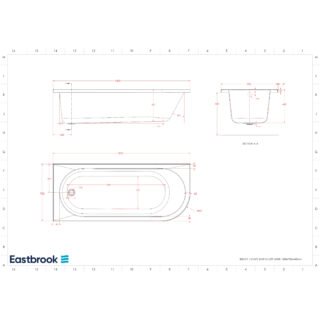 Eastbrook Biscay Beauforte Single Ended Bath - White - Image 12