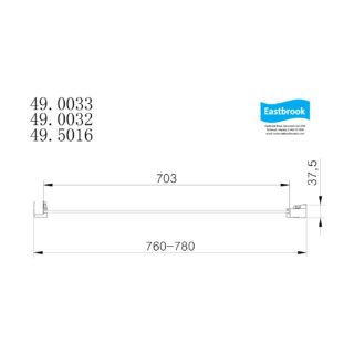 Eastbrook Vantage 8mm Glass Soft Close Recessed Sliding Shower Door - Matt Black - Image 13
