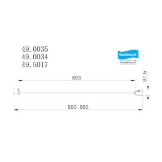 Eastbrook Vantage 8mm Glass Soft Close Recessed Sliding Shower Door - Matt Black - Image 14