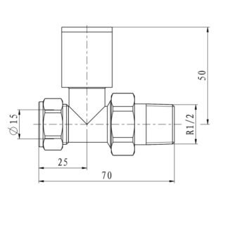 Eastbrook Straight Manual Radiator Valves Pair - Image 2