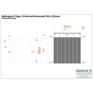 Eastbrook Addington II Type10 Designer Radiator - Gloss White - Image 29
