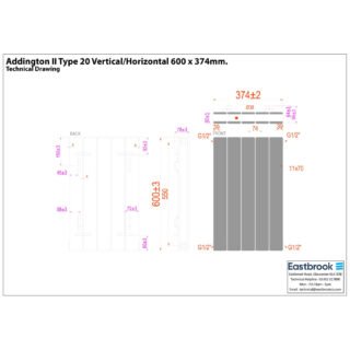 Eastbrook Addington II Type 20 Designer Radiator - Matt Black - Image 22