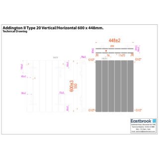 Eastbrook Addington II Type 20 Designer Radiator - Matt Black - Image 23