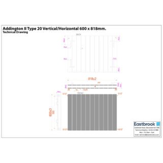 Eastbrook Addington II Type 20 Designer Radiator - Matt Black - Image 27