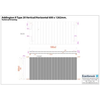 Eastbrook Addington II Type 20 Designer Radiator - Matt Black - Image 30