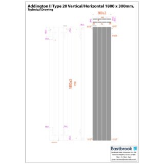 Eastbrook Addington II Type 20 Designer Radiator - Matt Black - Image 33