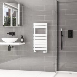 Eastbrook Addington II Type10 Designer Heated Towel Rail - Gloss White - Image 2