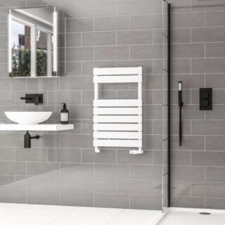 Eastbrook Addington II Type10 Designer Heated Towel Rail - Gloss White - Image 3