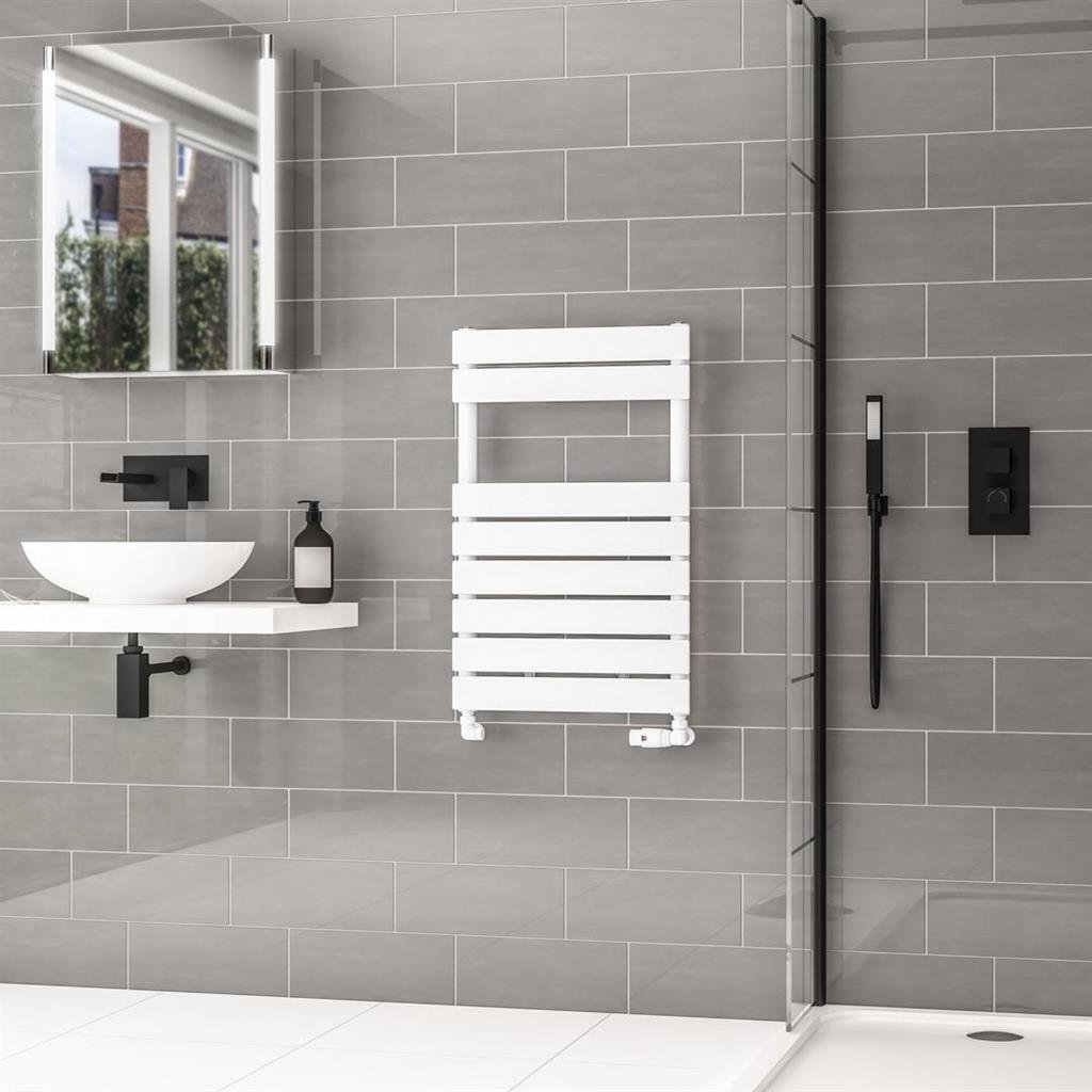 Eastbrook Addington II Type10 Designer Heated Towel Rail - Gloss White - Image 3