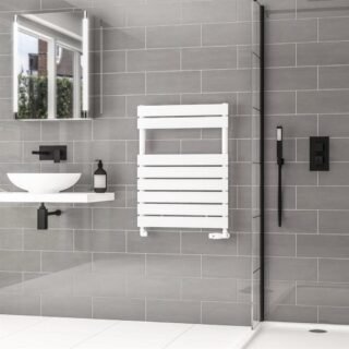 Eastbrook Addington II Type10 Designer Heated Towel Rail - Gloss White - Image 4