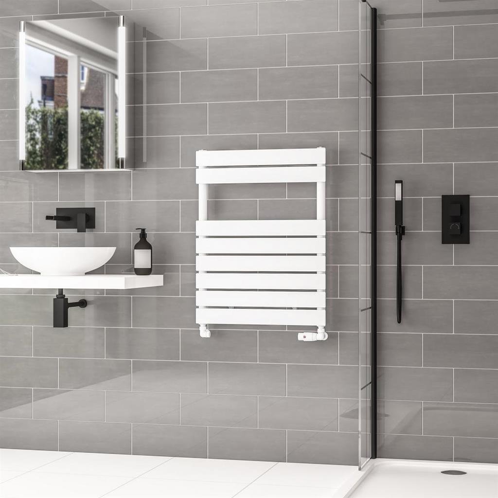 Eastbrook Addington II Type10 Designer Heated Towel Rail - Gloss White - Image 4