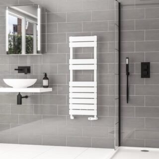 Eastbrook Addington II Type10 Designer Heated Towel Rail - Gloss White - Image 5