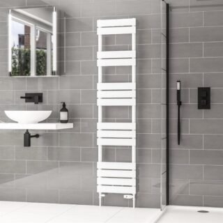Eastbrook Addington II Type10 Designer Heated Towel Rail - Gloss White - Image 8