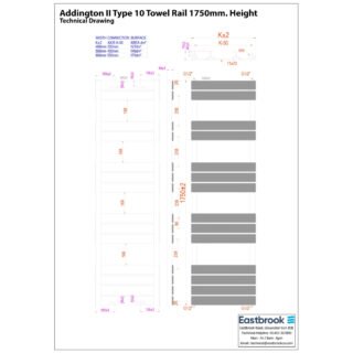 Eastbrook Addington II Type10 Designer Heated Towel Rail - Matt Black - Image 18