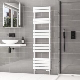 Eastbrook Addington II Type10 Designer Heated Towel Rail - Gloss White - Image 9