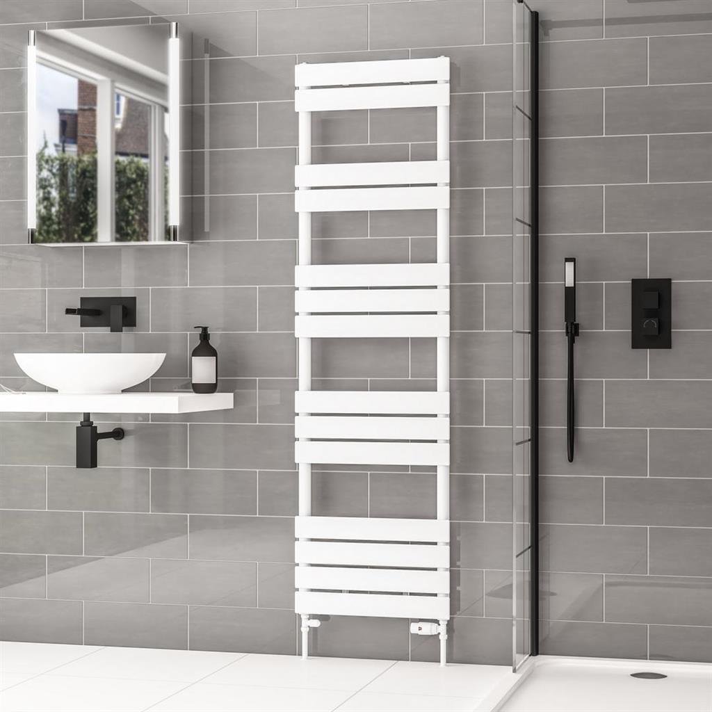 Eastbrook Addington II Type10 Designer Heated Towel Rail - Gloss White - Image 9