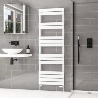 Eastbrook Addington II Type10 Designer Heated Towel Rail - Gloss White - Image 10
