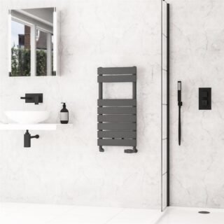 Eastbrook Addington II Type10 Designer Heated Towel Rail - Matt Anthracite - Image 2