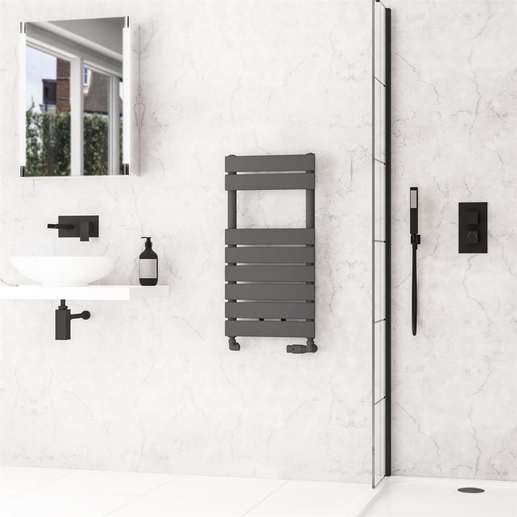Eastbrook Addington II Type10 Designer Heated Towel Rail - Matt Anthracite - Image 2