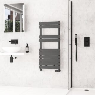 Eastbrook Addington II Type10 Designer Heated Towel Rail - Matt Anthracite - Image 6