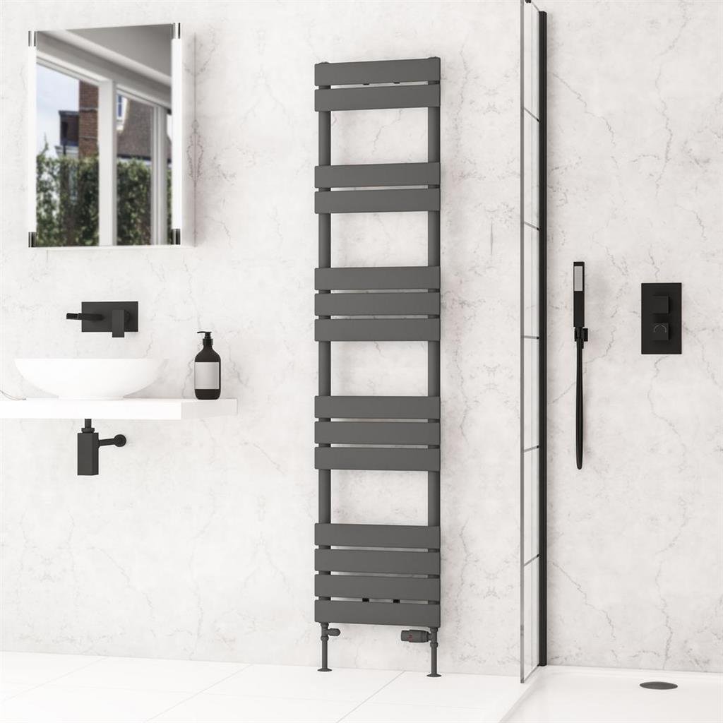 Eastbrook Addington II Type10 Designer Heated Towel Rail - Matt Anthracite - Image 8