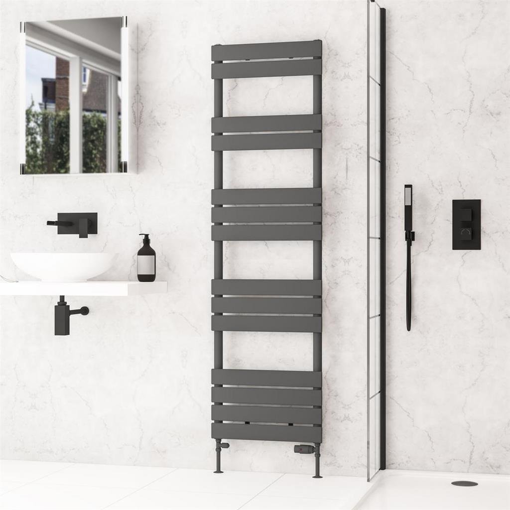 Eastbrook Addington II Type10 Designer Heated Towel Rail - Matt Anthracite - Image 9