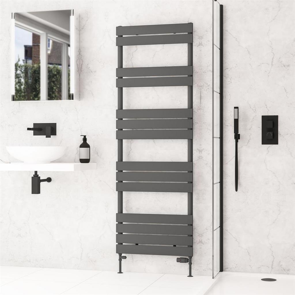 Eastbrook Addington II Type10 Designer Heated Towel Rail - Matt Anthracite - Image 10