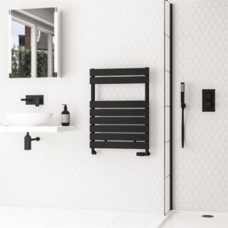 Eastbrook Addington II Type10 Designer Heated Towel Rail - Matt Black - Image 4