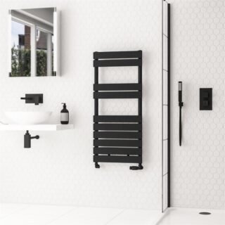 Eastbrook Addington II Type10 Designer Heated Towel Rail - Matt Black - Image 6